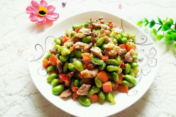 毛豆炒肉的做法图解10