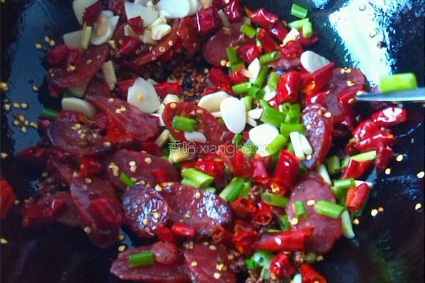腊肠干煸四季豆的做法图解8