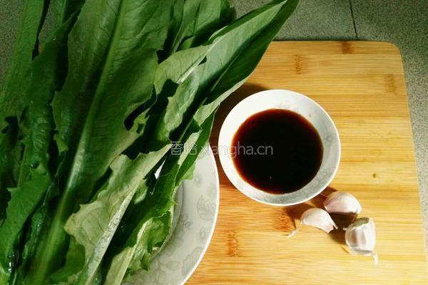 豉汁油麦菜的做法图解1