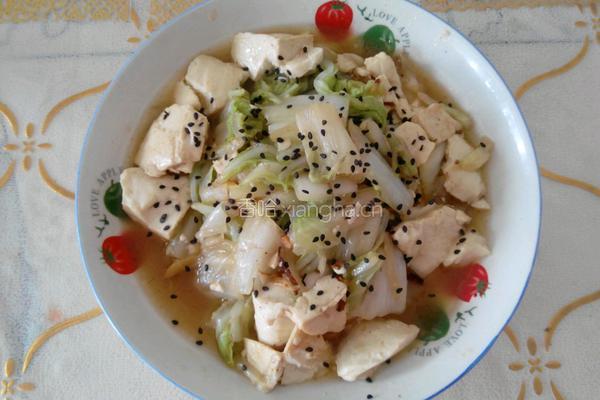 白菜炖豆腐的做法图解7