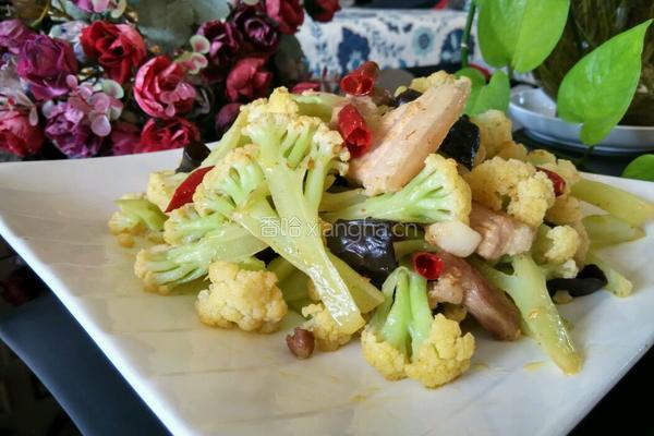 菜花木耳炒肉的做法图解11