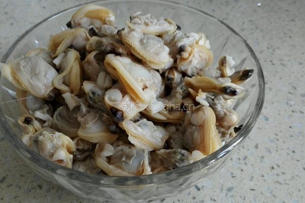 葱香蛤蜊肉的做法图解4