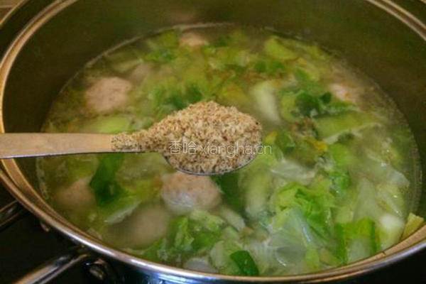 鲜虾鸡肉丸子汤的做法图解13