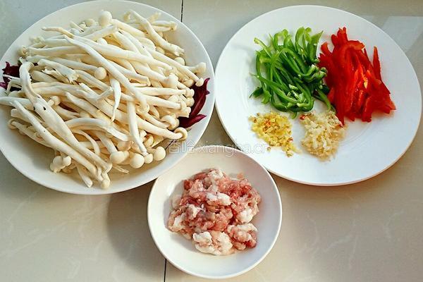 干煸茶树菇的做法图解1
