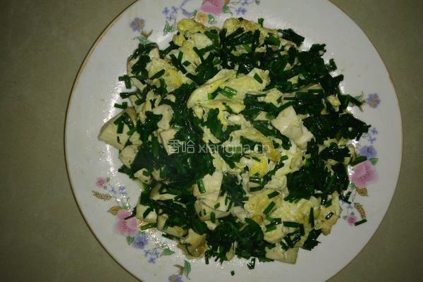 韭菜鸡蛋豆腐的做法图解7