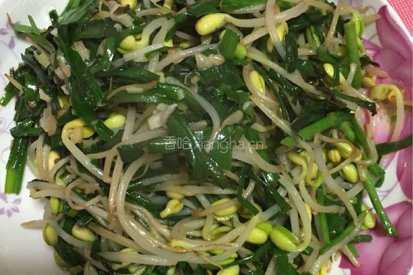 豆芽炒韭菜的做法图解5