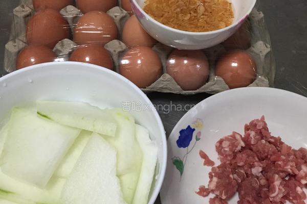 肉末虾米冬瓜蛋花汤的做法图解1