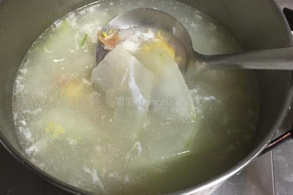 肉末虾米冬瓜蛋花汤的做法图解5