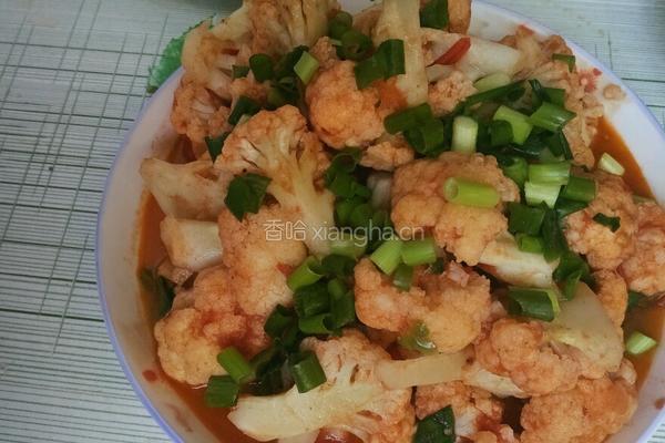 西红柿炒花菜的做法图解6