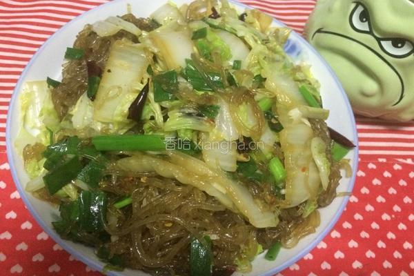 白菜炒粉丝的做法图解5