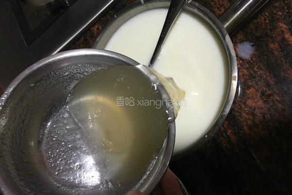 麦片牛奶布丁的做法图解5