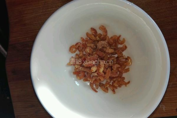虾米青菜粥的做法图解2