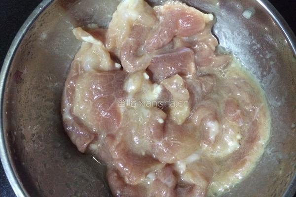 血豆腐肉片炒青蒜的做法图解5