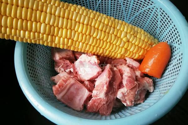 玉米炖排骨的做法图解1