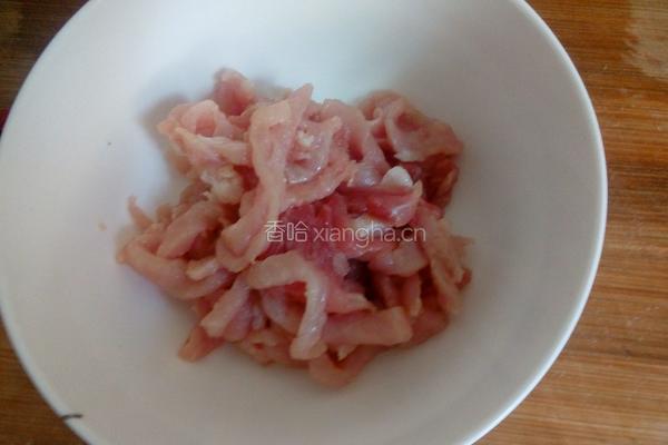 肉丝炒蒜苔的做法图解2