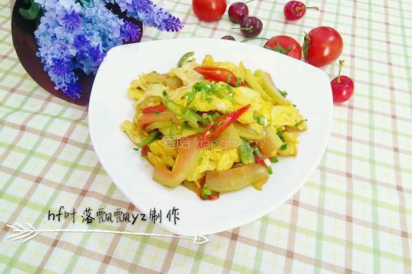 西瓜皮炒鸡蛋的做法图解10