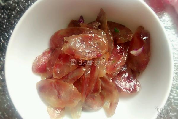 香肠炒饭的做法图解3