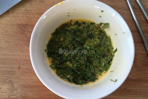 香椿煎蛋饼的做法图解4