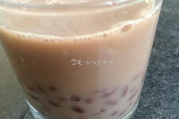 红豆奶茶的做法图解4