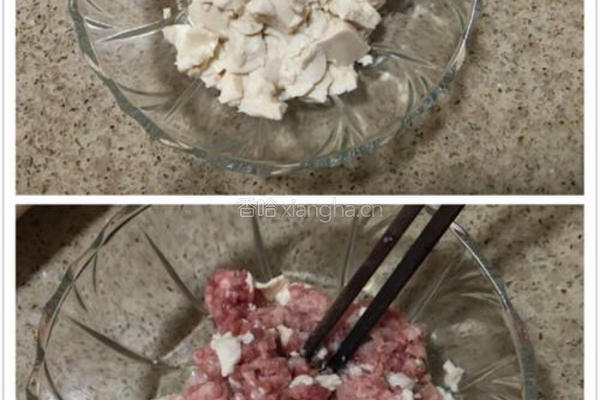 豆腐蒸肉末的做法图解3