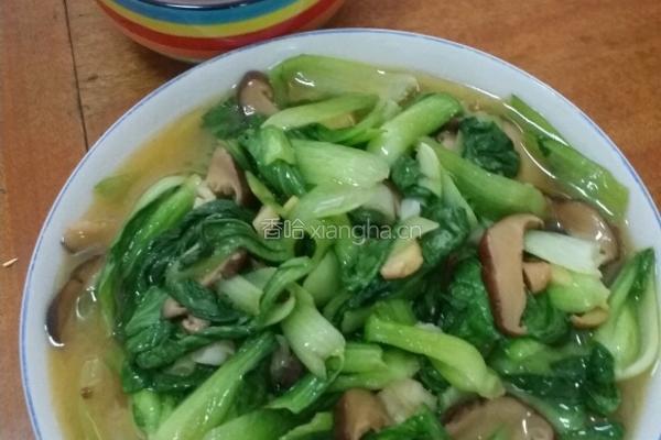 青菜香菇的做法图解3
