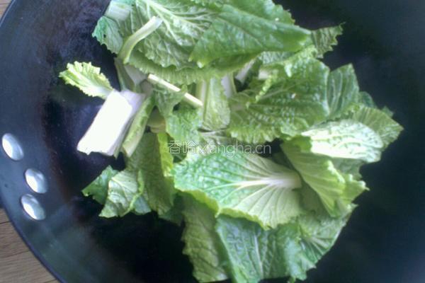 小白菜炖豆腐的做法图解3