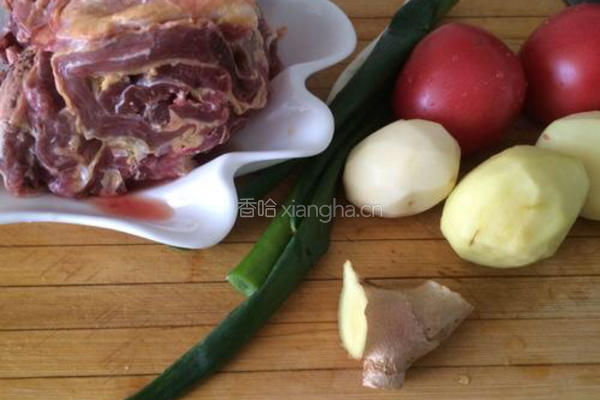 土豆西红柿炖牛腩的做法图解1