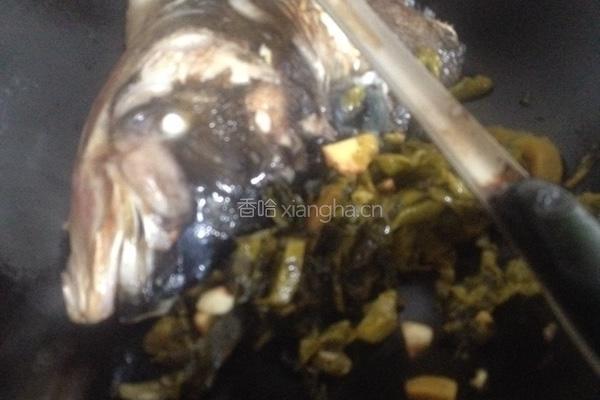 酸菜鱼头汤的做法图解3