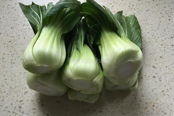 油菜蘑菇的做法图解2