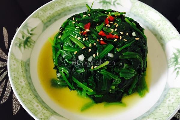炝菠菜的做法图解4