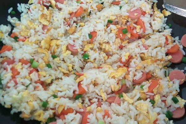 火腿蛋炒饭的做法图解7
