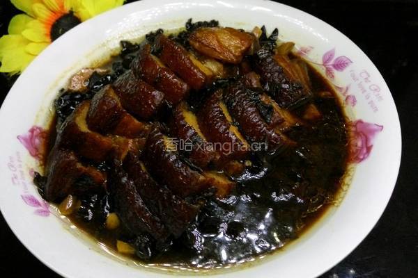茶香梅菜扣肉的做法图解16