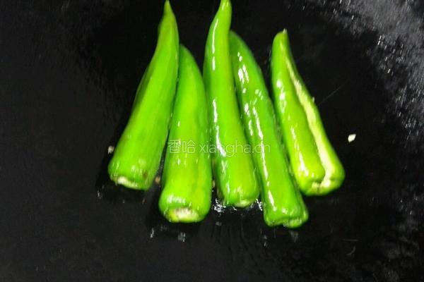 肉酿虎皮青椒的做法图解4