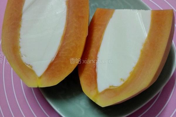 木瓜牛奶冻的做法图解10