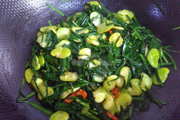 韭菜炒蚕豆的做法图解9