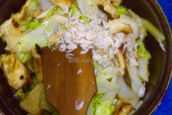 小白菜海米炖豆腐的做法图解5