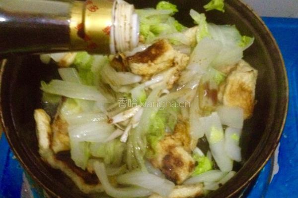 小白菜海米炖豆腐的做法图解6