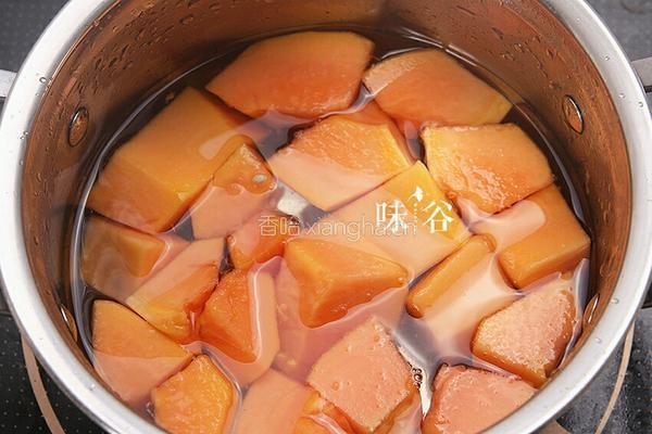 木瓜炖牛奶的做法图解3