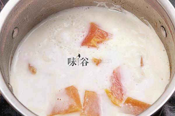 木瓜炖牛奶的做法图解6