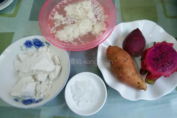 甜酒彩色小汤圆的做法图解1