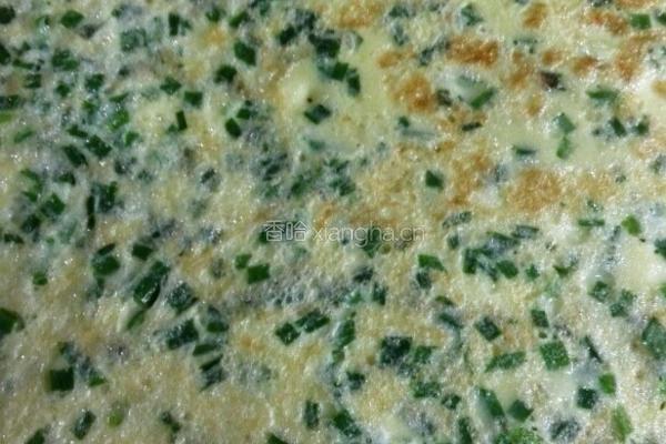 韭菜虾皮鸡蛋饼的做法图解5