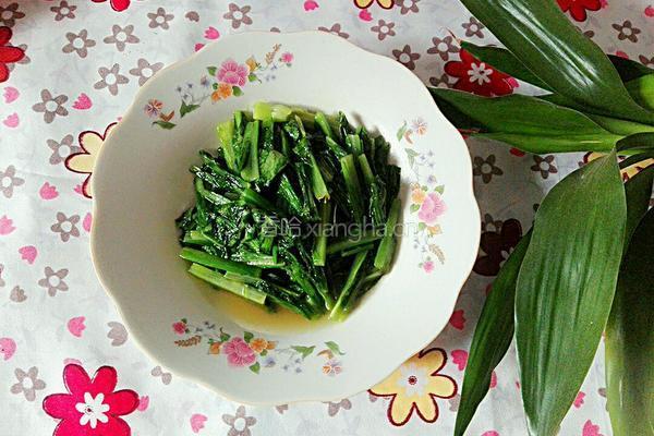 清炒油麦菜的做法图解4