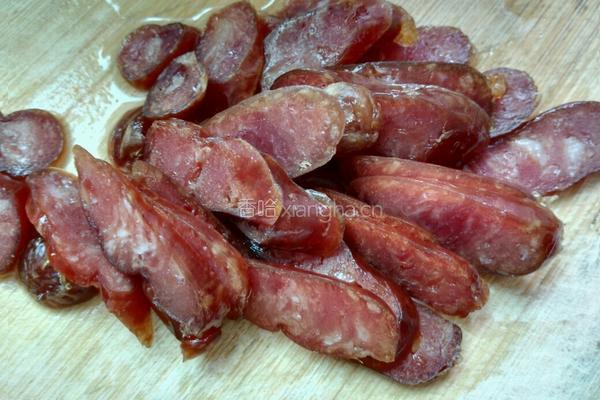 荷兰豆炒腊味的做法图解3