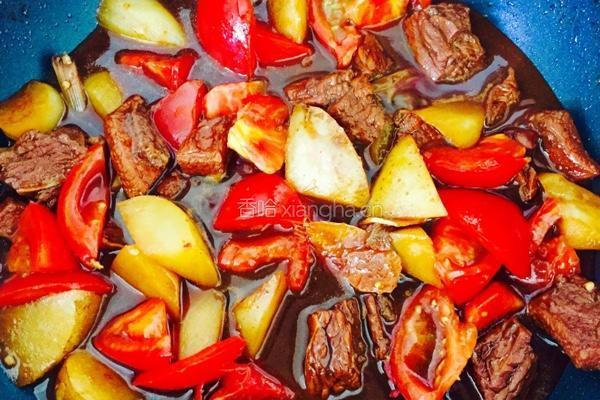番茄土豆炖牛腩的做法图解4