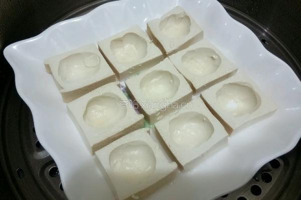 肉馅酿豆腐的做法图解4