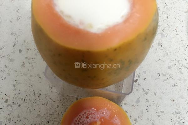 木瓜牛奶冻的做法图解3