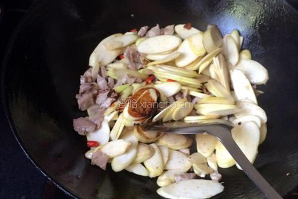 高笋炒肉的做法图解7