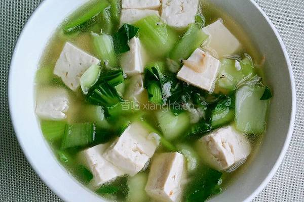 小白菜豆腐汤的做法图解9