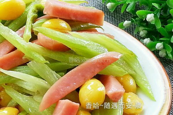 白果炒芹菜的做法图解13