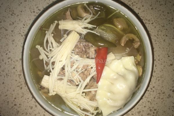 酸萝卜老鸭粉丝汤的做法图解4